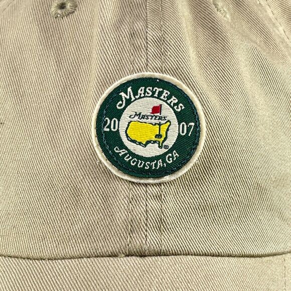 2007 Masters Hat Golf Championship Khaki American Needle Zach Johnson Strapback - Picture 2 of 12